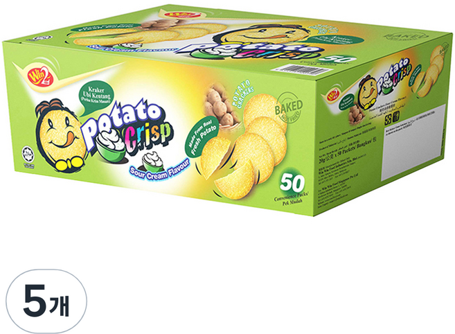 윈윈푸드 포테이토 크리스프 스낵 사워크림맛, 1kg, 5개