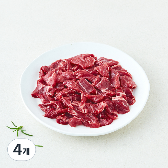한우 사태 세절 1등급 국거리용 (냉장), 4개, 300g