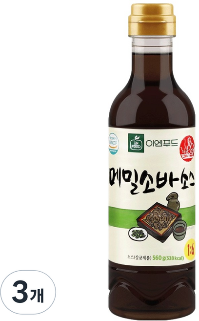 EN FOOD 蕎麥麵醬汁, 560g, 3個