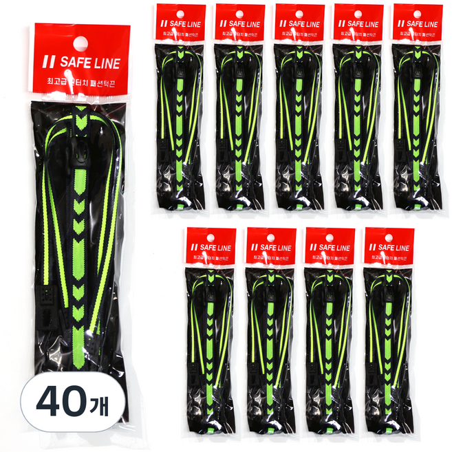 세이프라인 안전모 턱끈, 네이비 + 형광, 40개