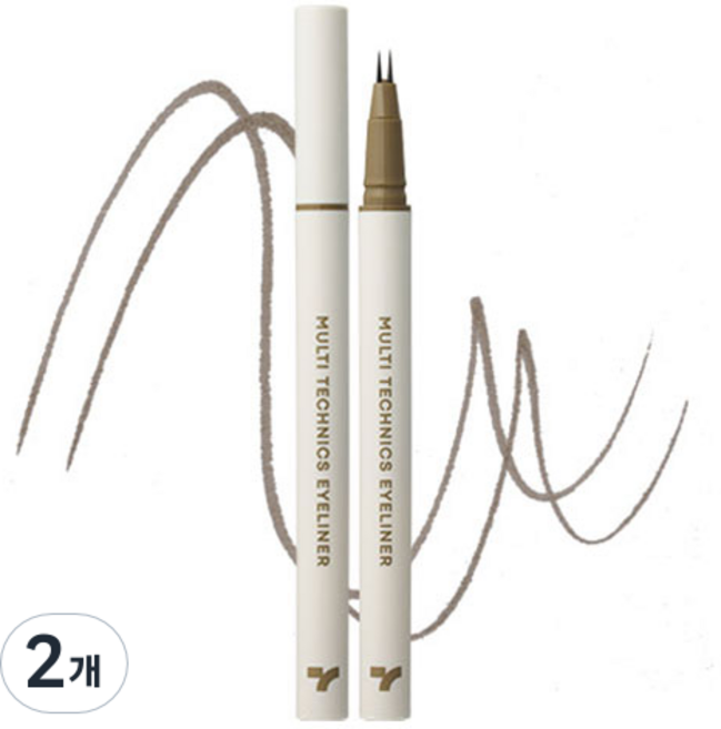 TONYMOLY I-TONE 多功能眼線筆 0.6g, 2個, 05 柔霧棕