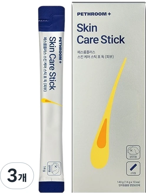 페스룸 플러스 케어 스틱 포 독 10p, 140g, 피부/피모, 3개 - 쿠팡
