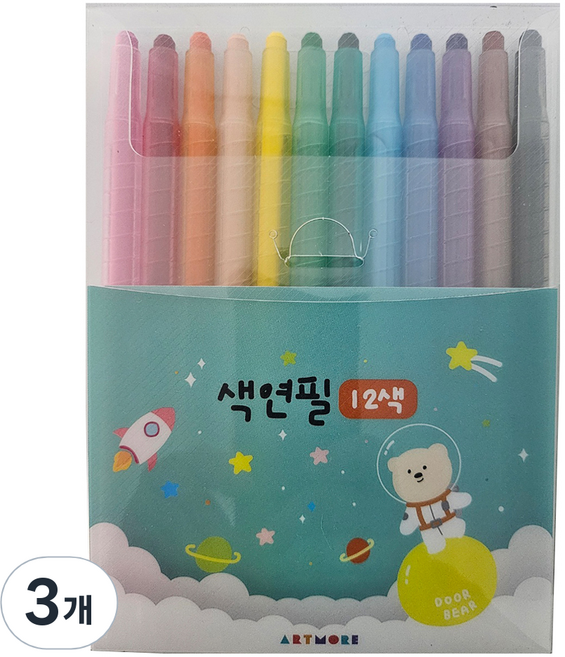 아트모아 색연필, 12색, 3개