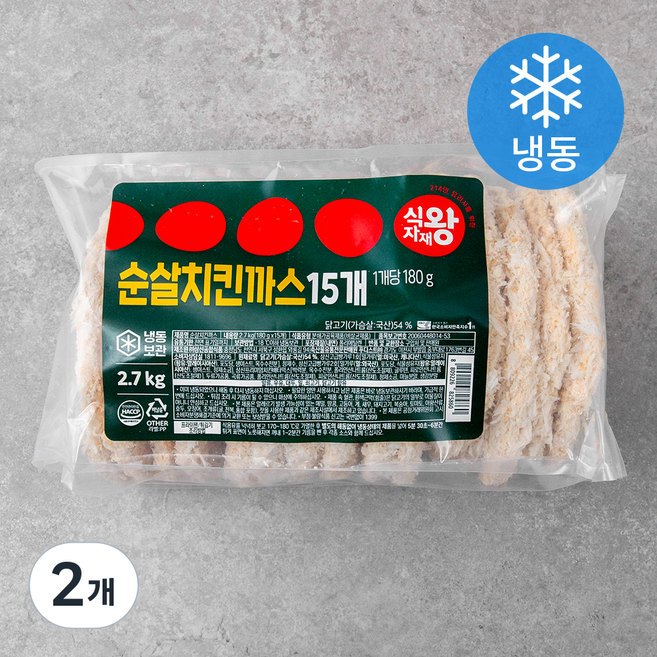 식자재왕 순살 치킨까스 (냉동), 2.7kg, 2개