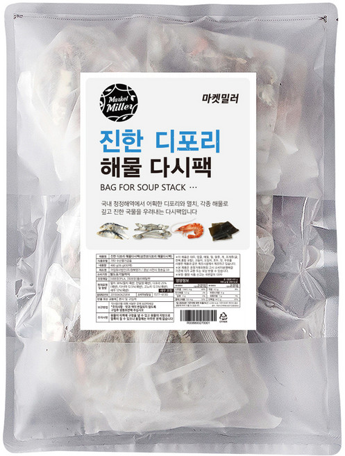 마켓밀러 진한 디포리 해물 다시팩 30p, 480g, 1개