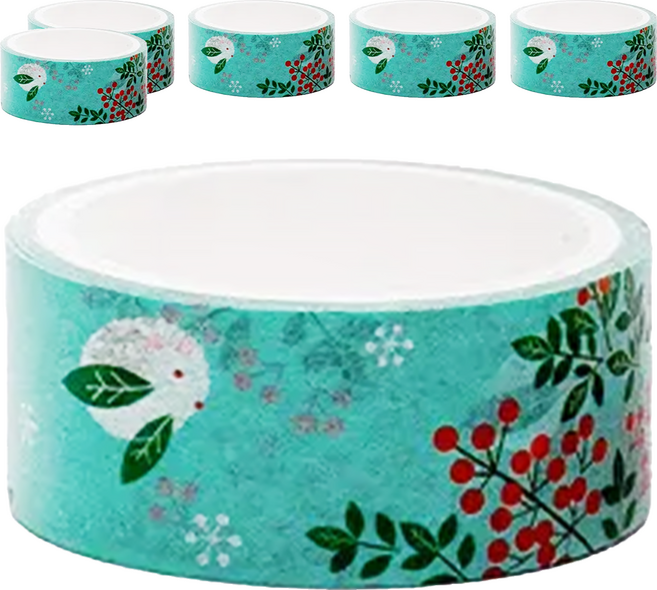Bentoto House 本朵愛舍 日式和風和紙膠帶 20mm x 5m, 寒冬初見, 6個