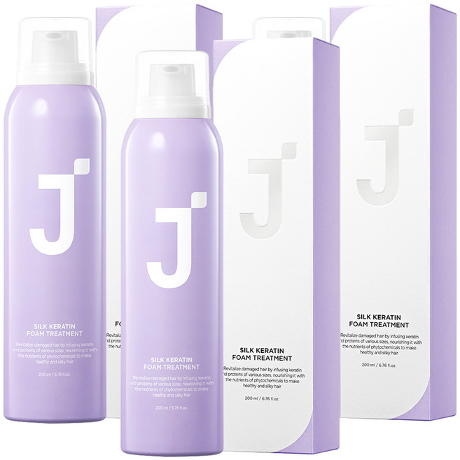 제이숲 실크 케라틴 폼 헤어 트리트먼트, 200ml, 3개