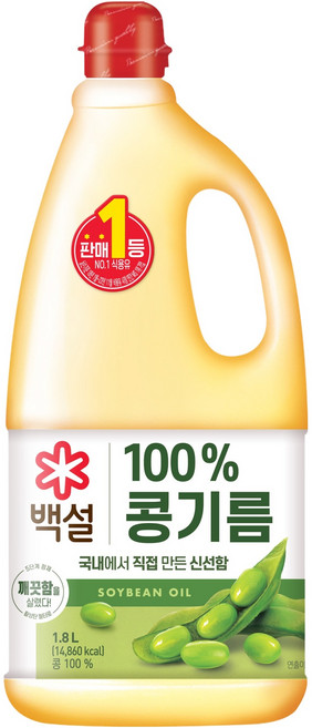 백설 콩기름, 1.8L, 1개