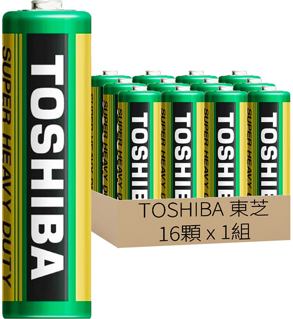 TOSHIBA 東芝 台灣公司貨 環保電池 3號, 16顆, 1組