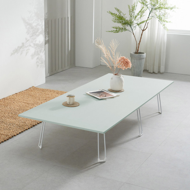 스토리퍼니쳐 국내생산 LPM 비스포크 접이식 테이블 1800x800 고객직접설치, 민트그레이