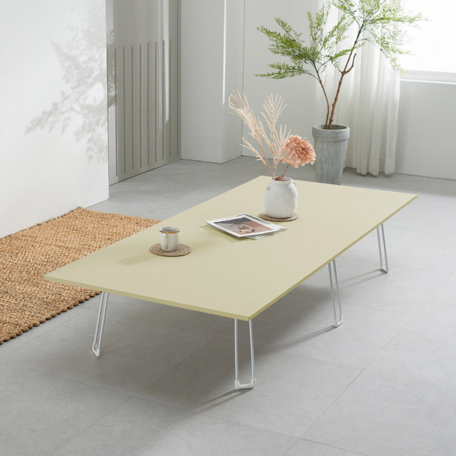 스토리퍼니쳐 국내생산 LPM 비스포크 접이식 테이블 1800x800 고객직접설치, 버터옐로우