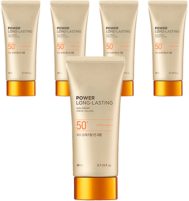 더페이스샵 파워 롱래스팅 선크림 SPF50+ PA+++, 80ml, 5개
