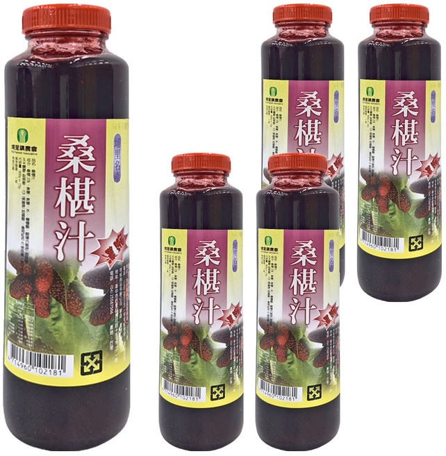 埔里鎮農會 桑椹汁, 800g, 5瓶