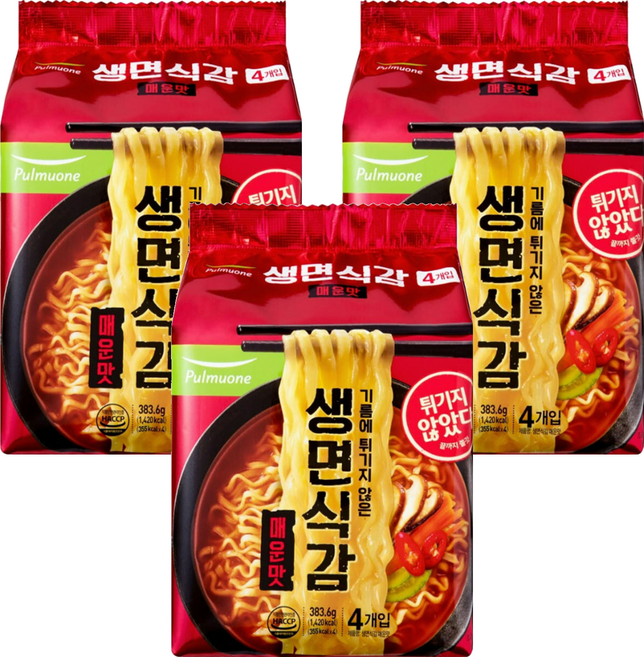 생면식감 생라면 매운맛, 12개