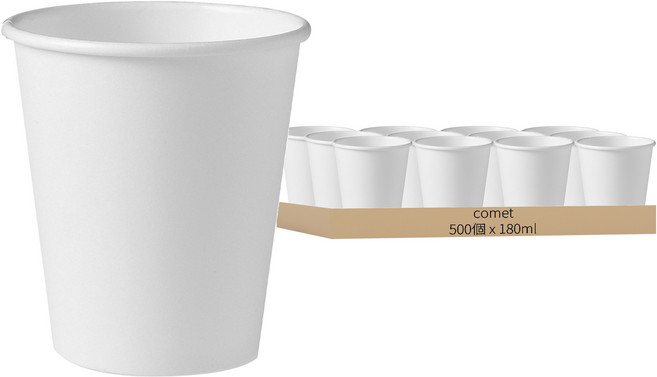 comet 紙杯 180ml, 500個, 1盒