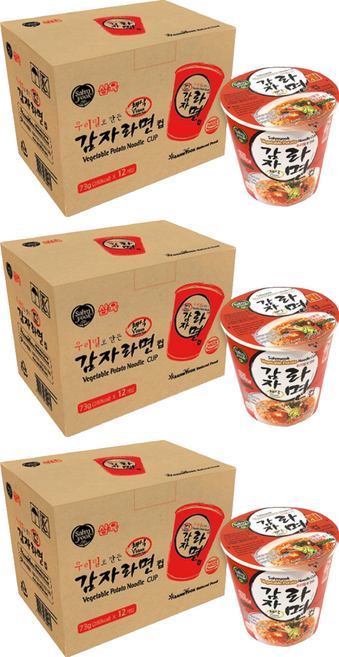삼육 우리밀 감자라면 컵 73g, 36개