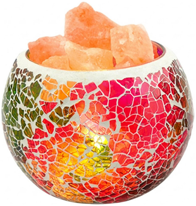 命運好好玩 五行圓滿鹽燈 8109130 整體11 x 11 x 9cm + 線長180cm, 花彩綠, 1個