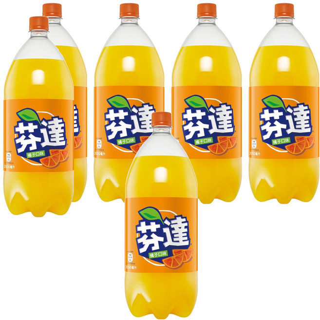 FANTA 芬達 橘子汽水, 2L, 6瓶