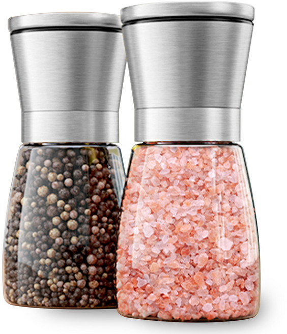 비모던 304 스텐 소금 후추 입자조절 그라인더, 170ml, 2개