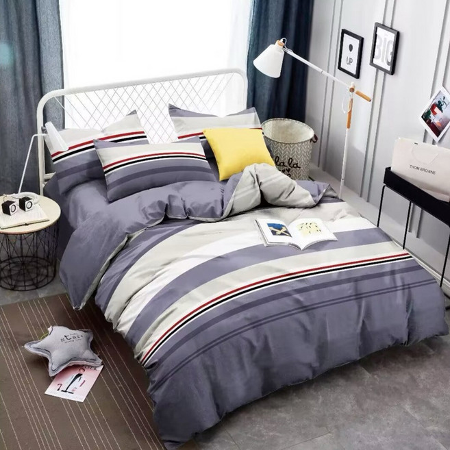 A-ONE 台灣製雪紡棉被套 100%雪紡材質 吸濕排汗 親膚柔軟, 夢想 灰藍色