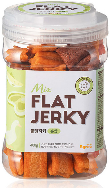 비그리 플랫져키 강아지 껌, 소고기 + 오리 + 연어 혼합맛, 1개, 400g