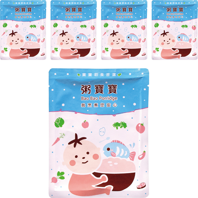 粥寶寶 玉拌虱目魚寶粥, 150g, 5包