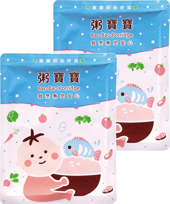 粥寶寶 玉拌虱目魚寶粥, 150g, 2包