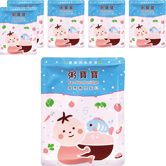 粥寶寶 玉拌虱目魚寶粥, 150g, 6包