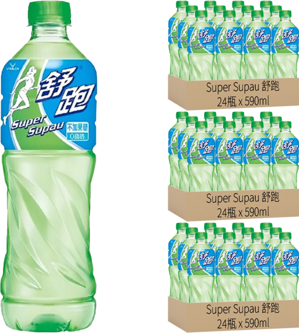Super Supau 舒跑 運動飲料, 590ml, 72瓶