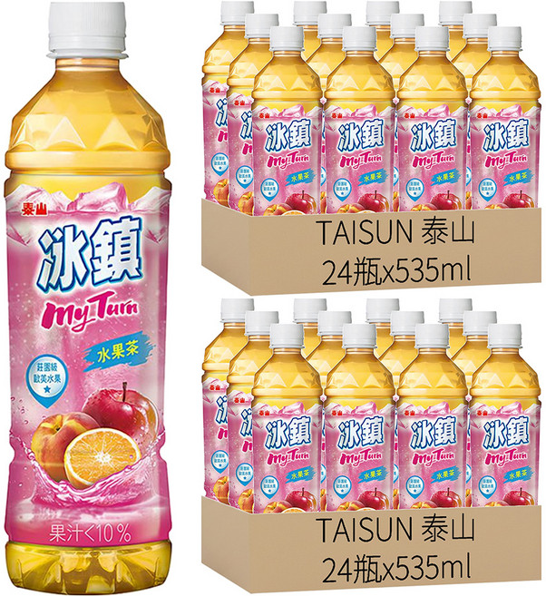 TAISUN 泰山 冰鎮 水果茶, 535ml, 48瓶