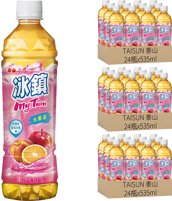 TAISUN 泰山 冰鎮 水果茶, 535ml, 72瓶