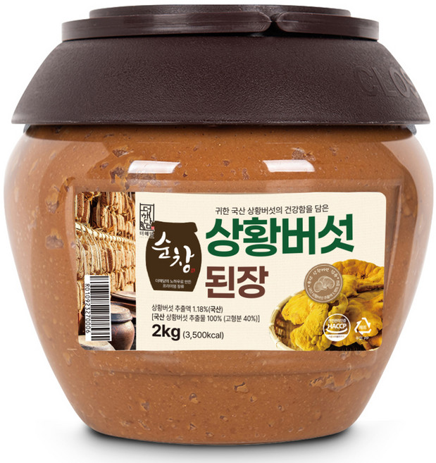 더해담 순창 상황버섯 된장, 2kg, 1개