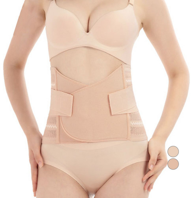 TCR 여성용 물결 라인 투 벨트 임산부 산후 복대