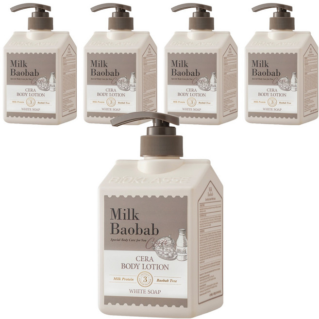 밀크바오밥 세라 바디로션 화이트솝, 600ml, 5개