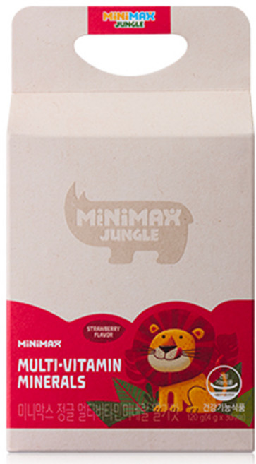 미니막스 정글 멀티비타민 미네랄 딸기맛 120g, 30정, 1개