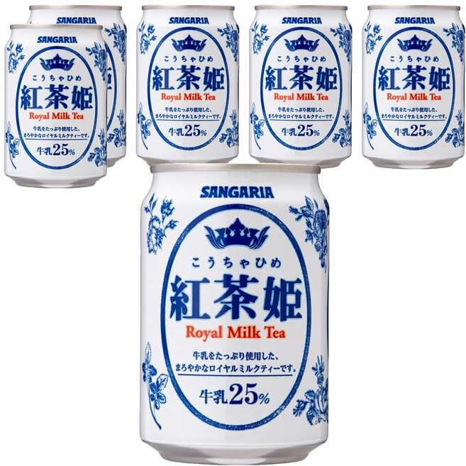 SANGARIA 山加利 紅茶姬皇家奶茶, 275ml, 6罐