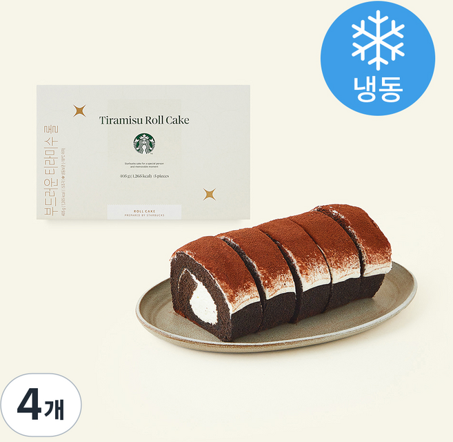 스타벅스 부드러운 티라미수 롤 5개입 (냉동), 405g, 4개