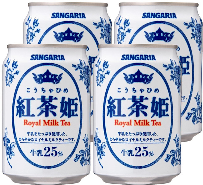 SANGARIA 山加利 紅茶姬皇家奶茶, 275ml, 4罐