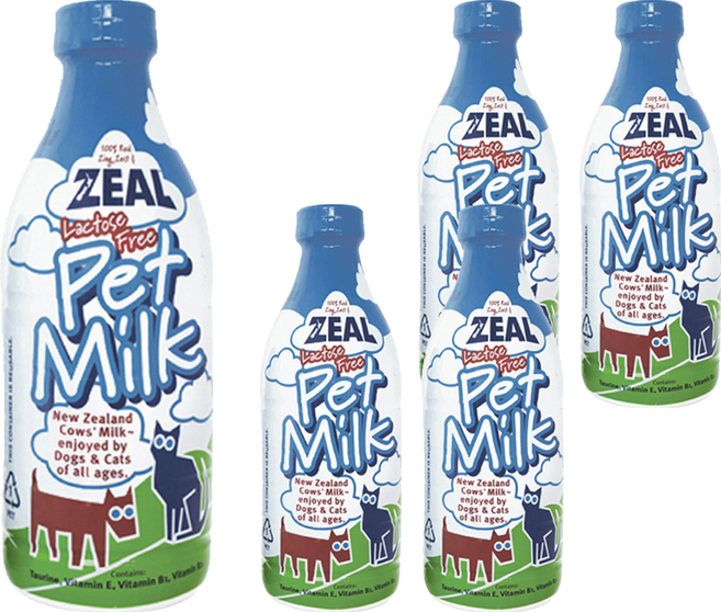 ZEAL 真致 紐西蘭犬貓專用鮮乳, 不含乳糖, 380ml, 5瓶