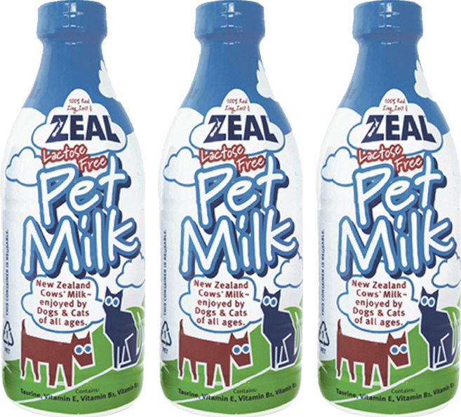 ZEAL 真致 紐西蘭犬貓專用鮮乳, 不含乳糖, 380ml, 3瓶