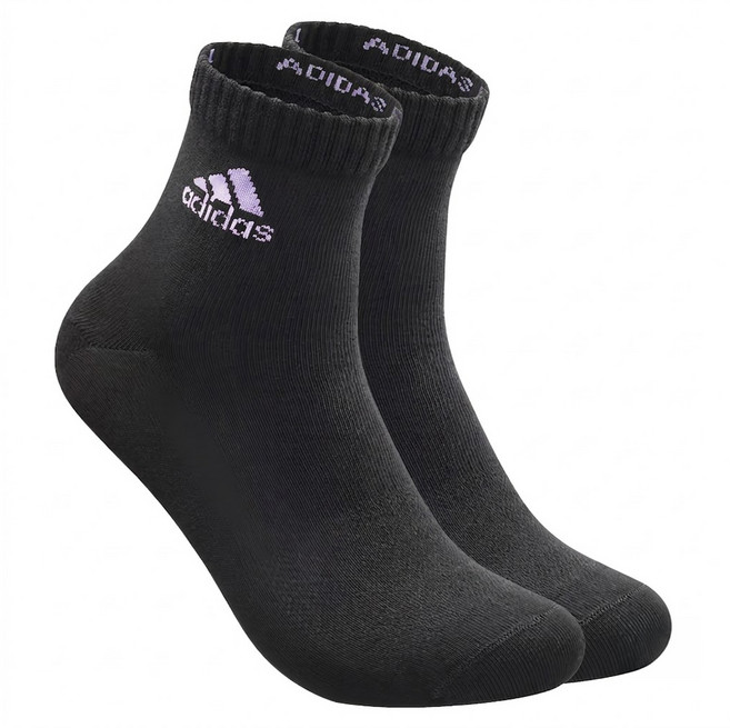 adidas 愛迪達 wucht P1高機能短筒運動襪, 黑色 + 紫色, 1雙