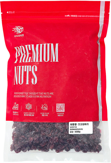 다다모마켓 건 크랜베리, 1kg, 1개