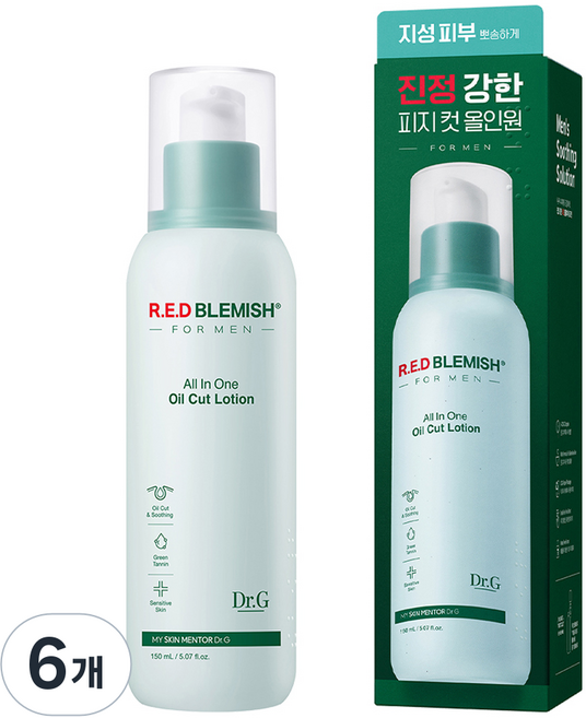 닥터지 레드 블레미쉬 포 맨 오일 컷 로션 올인원, 150ml, 6개