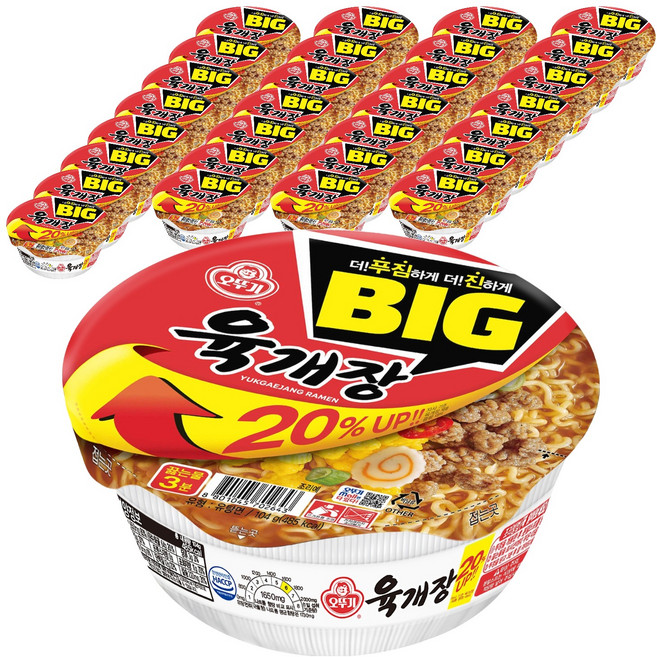 오뚜기 육개장 컵 104g, 36개