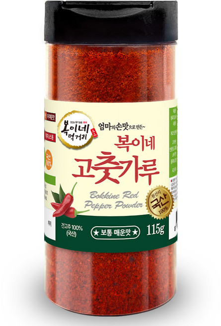 복이네먹거리 국산 고춧가루 보통맛 반찬용, 115g, 1개