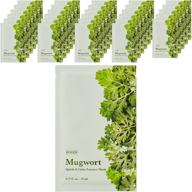 어니시 퀵 앤 캄 에센스 쑥 마스크팩 23ml, 1개입, 90개 - 쿠팡