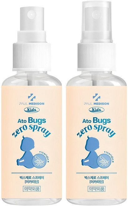 폴메디슨 키즈 아토 벅스제로 스프레이, 50ml, 2개