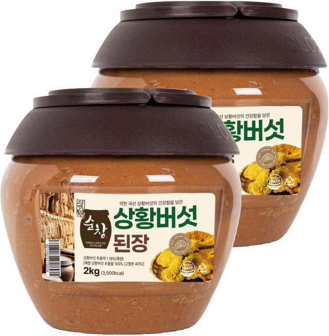 THE해담 순창 상황버섯 된장, 2kg, 2개