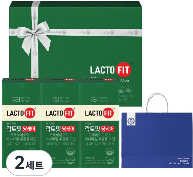 Chong Kun Dang 鍾根堂 LACTO-FIT LACTO FIT保健禮盒 180g + 提袋, 90條, 2組