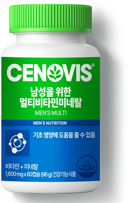 세노비스 남성용 멀티비타민 미네랄, 60정, 1개 - 쿠팡